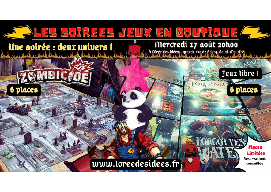 Les soirées jeux en boutique - Zombicide et jeux libre !
